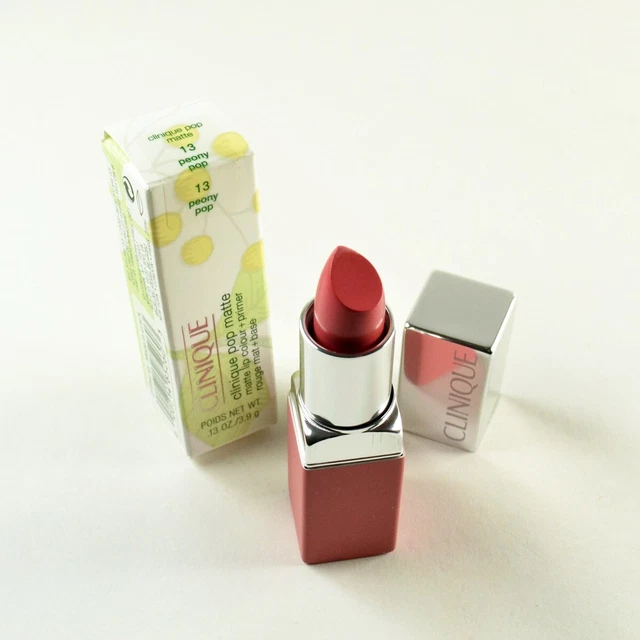 Clinique Pop Color Labial Mate + Primer #13 PEONY POP - Talla 0,13 Oz / 3,9 g