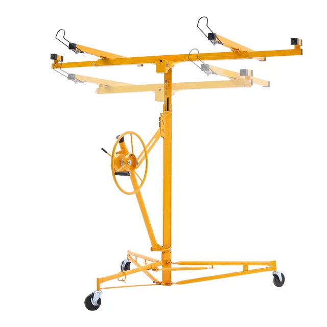 11ft 16FT Drywall Lift Hoist Plaster Board Panel Hoist Caster Lifter Sheet Crane