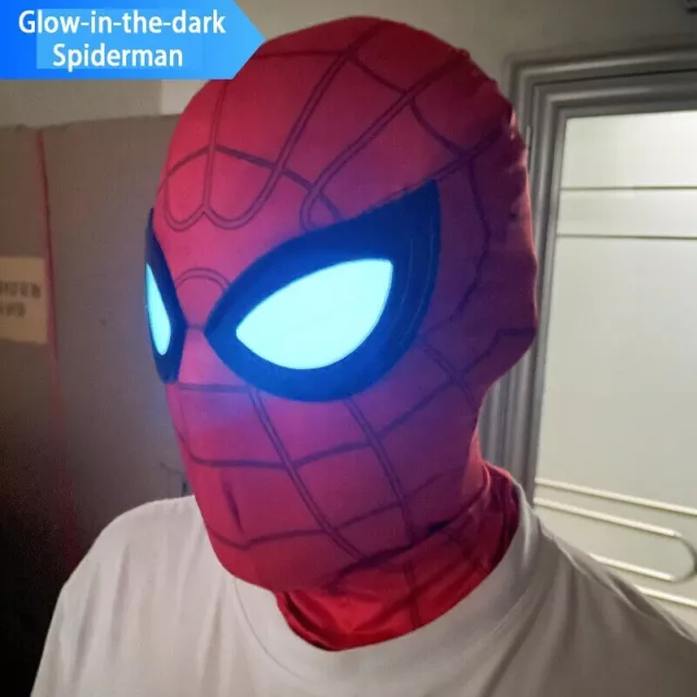 NEW Spiderman Glow-in-the-dark Mask Adult Kids Super Hero Spider-Man Headgear