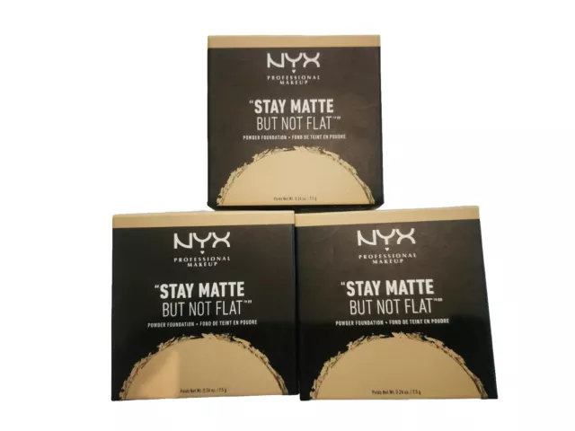 *3PK* NYX HD Studio Stay Matte But Not Flat Powder Foundation SMP06 Medium Beige