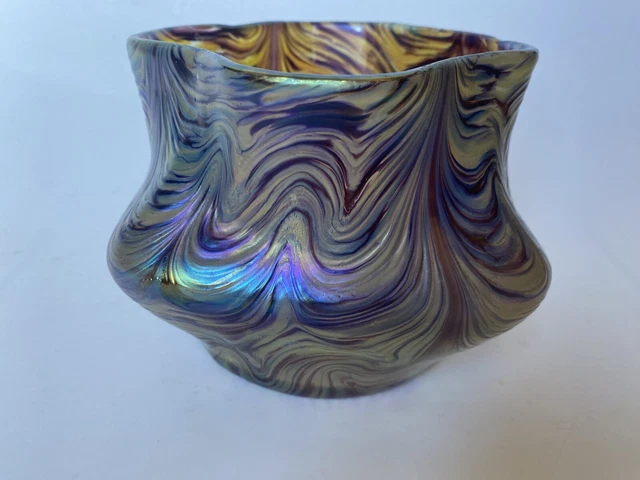 Loetz Kralik Ancien Vase En Verre Irise Art Nouveau Jugendstil Glass Phanomen