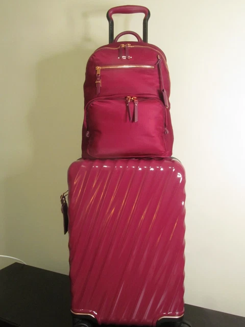TUMI Luggage-19 Degree Berry Carry On Spinner & Matching 15" Laptop Backpack-NWT