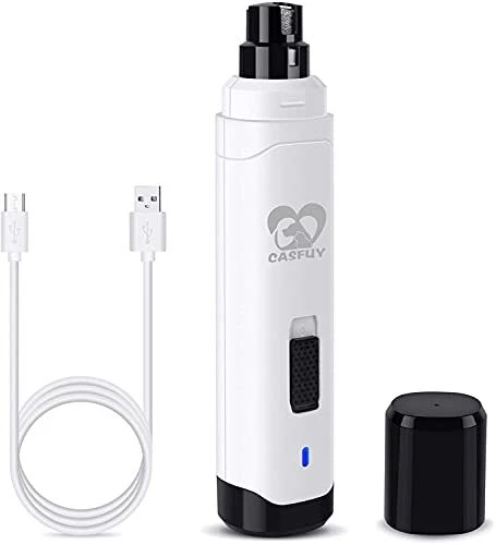 Casfuy Dog Nail Grinder Upgraded - Professional 2-Speed Electric Rechargeable Pe