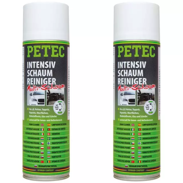 2 x Petec Intensivschaumreiniger 500ml 72850 Universalreiniger Insektenentferner