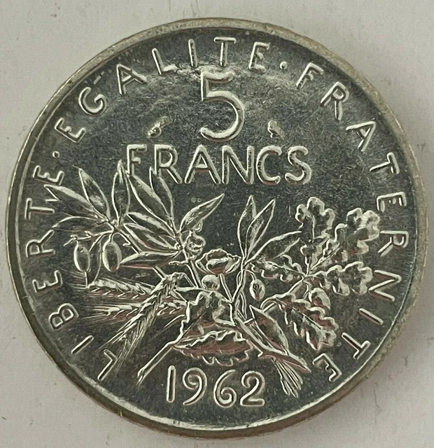 5 Francs Argent 1962 - Semeuse - Spl/Fdc - Provenant D'un Rouleau D'epoque - 7