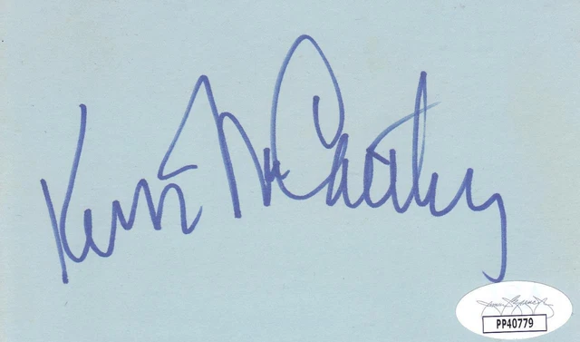 KEVIN McCARTHY Signed 3x5 Index Card Actor/Invasion of the Body Snatchers JSA
