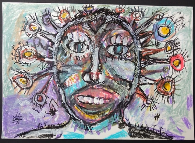 Expressionniste Fauve Personnages Signé à Identifier Anné
