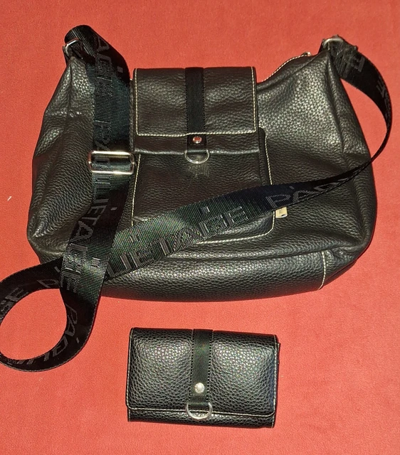 Sac Bandoulière Sabatier Vintage En Cuir Vert - Taille Moyenne - À Restaurer - Occasion