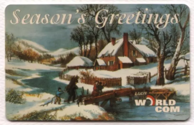 10u Season's Greetings 1996 Winter Scene Phone Card