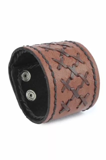 Retro Genuine Leather Punk Cuff Bracelet Wristband Clearance Sale