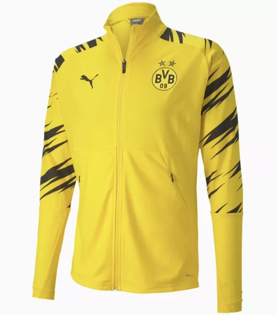 PUMA BVB Men's Stadium Jacket Cyber Yellow Size Small (758137 01)