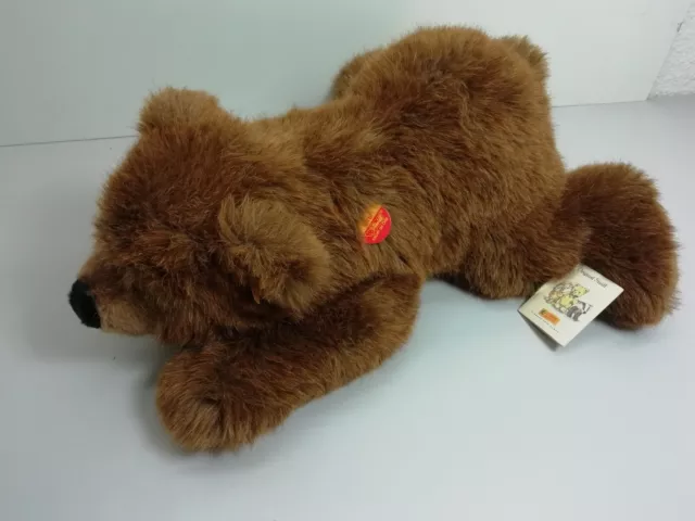 Steiff Bär Teddy Teddybär Urs 45cm braun liegend 069666 KFS Braunbär