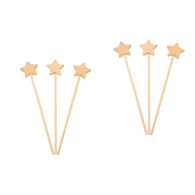 3pcs Unfinished Fairy Wand Girls Fairy Wand Toys Wooden Fairy Wand