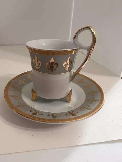 Italian Design Ceramics fine porcelain ￼ Demitasse tea/coffee 2-pc set Vintage