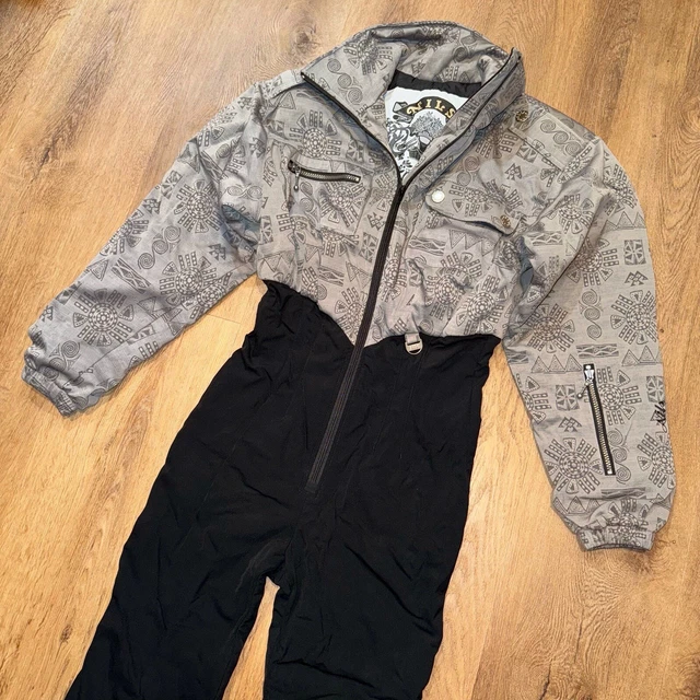 WOMENS NILS SKI Suit One piece Snowsuit Snow Bunny Bib Apres Vintage