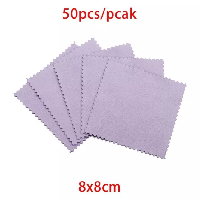 10/20/50pcs Polishing Cloth Jewelry Cleaning Cloth Wiping Napkin Multicolor
