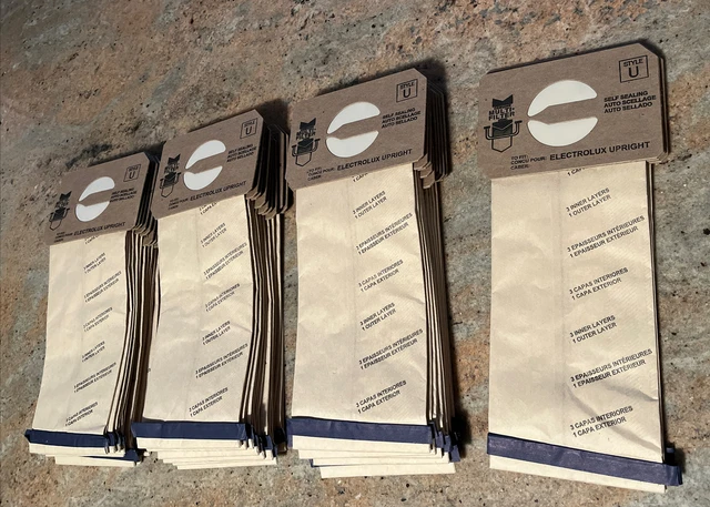 34 Style U Electrolux 4 PLY Replacement Vacuum Bags New Old Stock Free Shipping