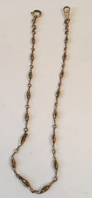Ancienne Chaîne De Montre à Gousset – Plaqué Or, Mailles Forçat, 41 Cm, Unisexe