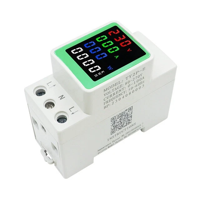 TUYA WiFi Remote Monitor 6 In 1 D52-2066 - Misuratore Di Energia 110V/220V 100A Con CT Esterno E App Tuya