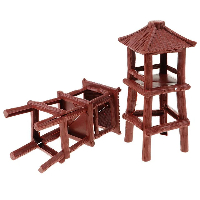 2 Stück Militärwachturm 18,5 Cm Höhe Modell Soldat Armee Männer Zubehör