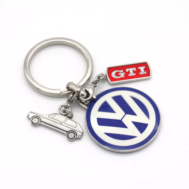 Portachiavi in metallo con logo a Colori e Badge GTI ORIGINALE Volkswagen