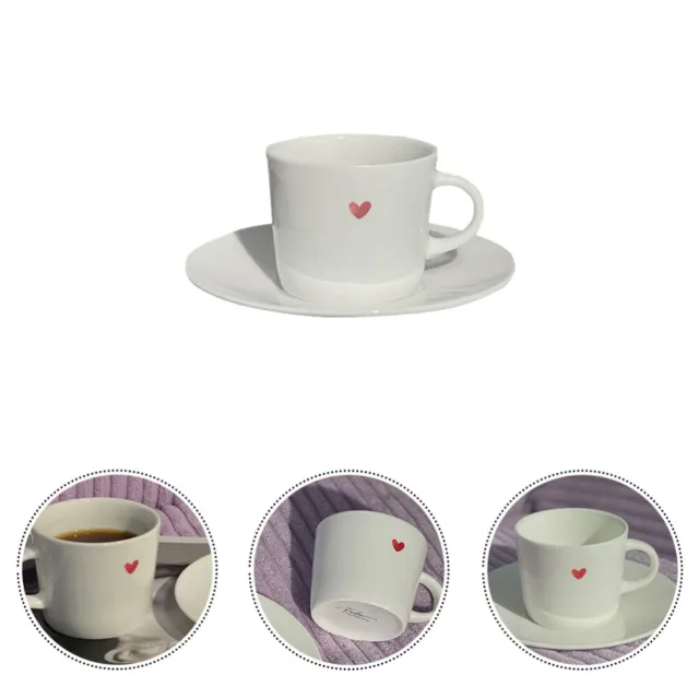 Breakfast Cup Tea Cup Saucer Espresso Gifts Little Red Heart