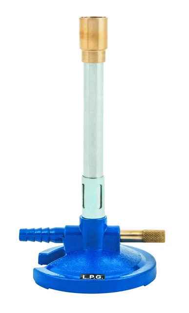 Premium Bunsen Burner, LPG -  Stabilizer, Needle Valve Gas Flow Control