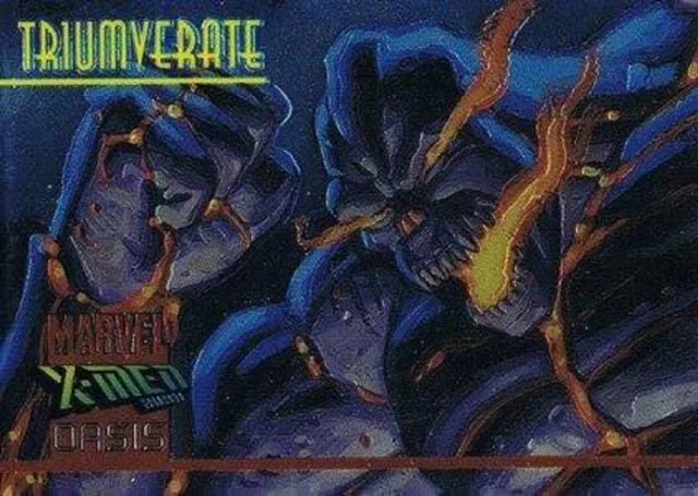 X Men  2099 Oasis Chrome Card 9  Triumverate By  Fleer / Skybox 1997