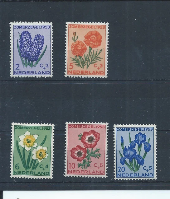 Netherlands stamps.  1953 Flowers MH SG 764 - 768 CV £35  (AC348)