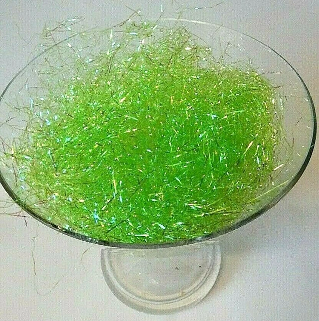 (390,--€/kg) 5 g Deko Glitzer-Gras NEON-GRÜN-irisierend : Verpacken, Basteln