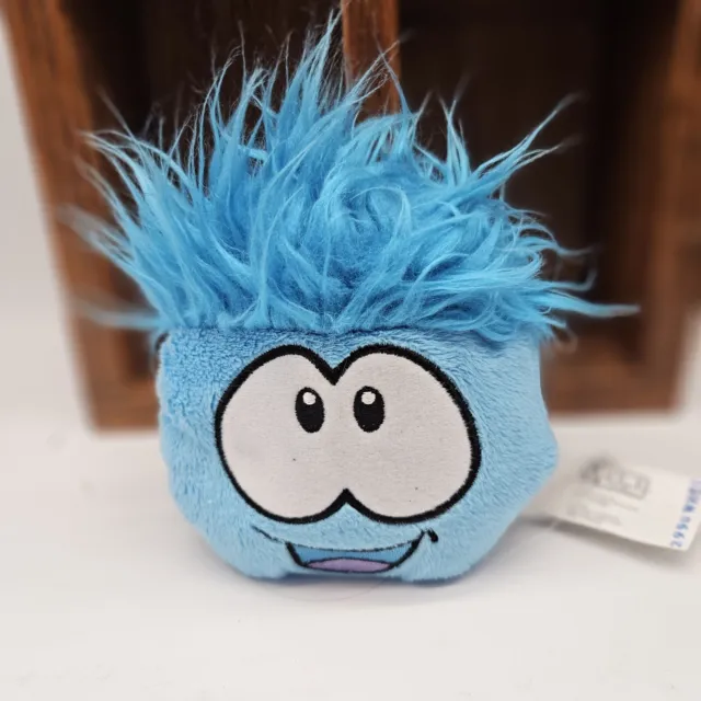 Disney Club Penguin BLUE Plush Puffles Stuffed Animal Bean 5"