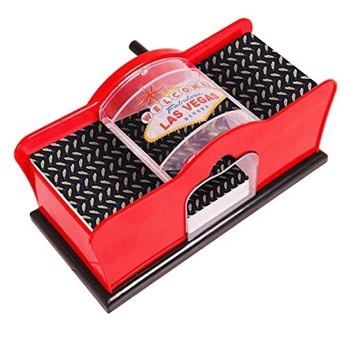 Card Shuffler for Blackjack, Uno, Poker; Quiet, Easy to Use Manual Card
