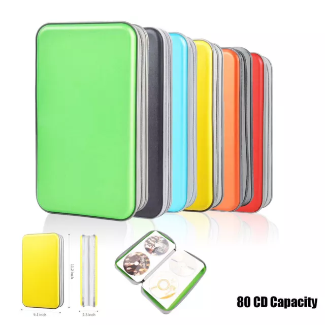 80 Disk CD DVD DJ Portable Wallet Storage Organizer Disc Holder Case Album Cover