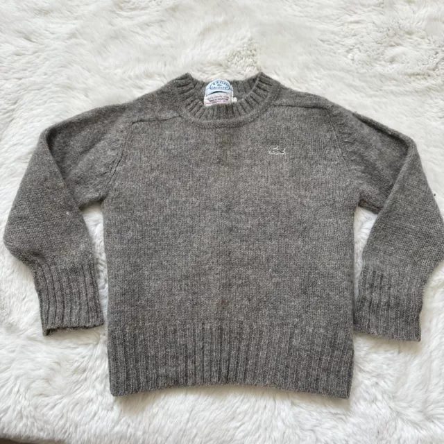 Vintage 80’s IZOD LACOSTE Wool Knit Sweater Unisex Child Kids Size 4