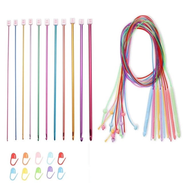 Aeelike Lot De 11 Crochets Tunisiens De 2 à 8 Mm De Long En