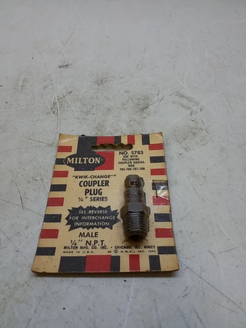 S783 Milton Kwik-Change Coupler Male Plug 1/4" Series S783 Coupler