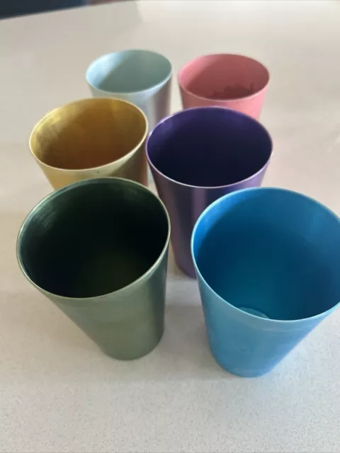 Anodised Picnic Cups Tall 4 Shorter 2