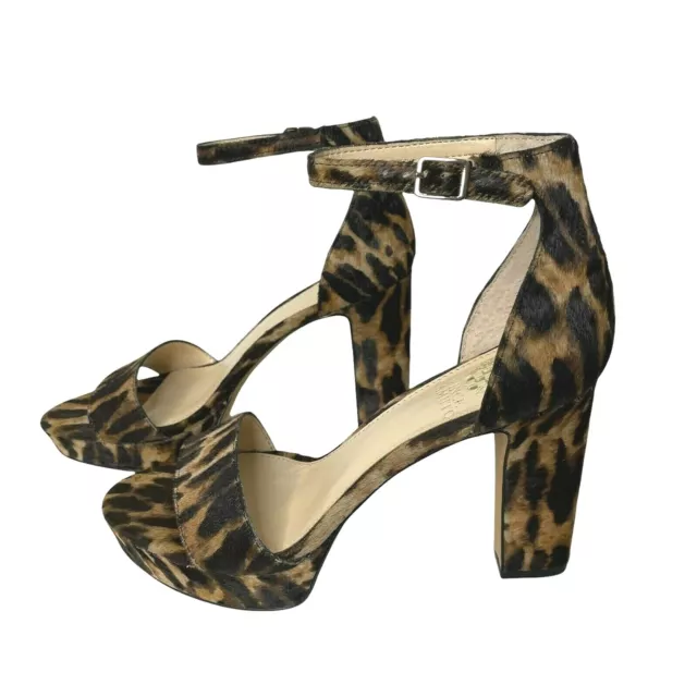 VINCE CAMUTO SATHINA Platform Sandal Heeled Open Toe Calf Hair