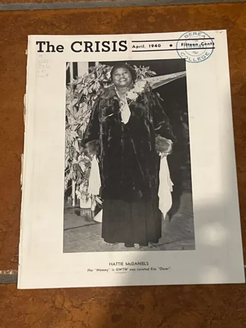 Crisis a Record of the Darker Races Magazine Cover Hattie McDaniels April 1940