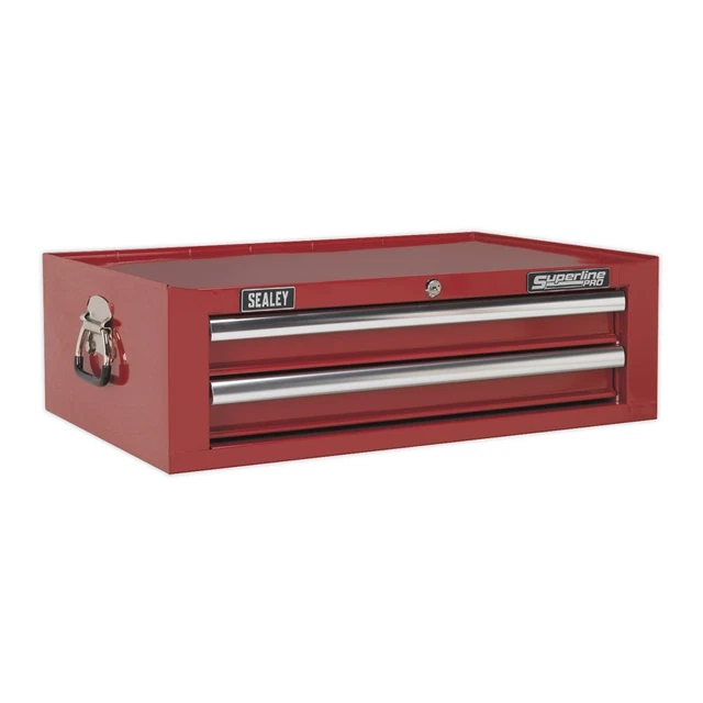Sealey AP26029T Mid-Box 2 Cassetto con Sfera Cuscinetto Fermacapelli - Rosso