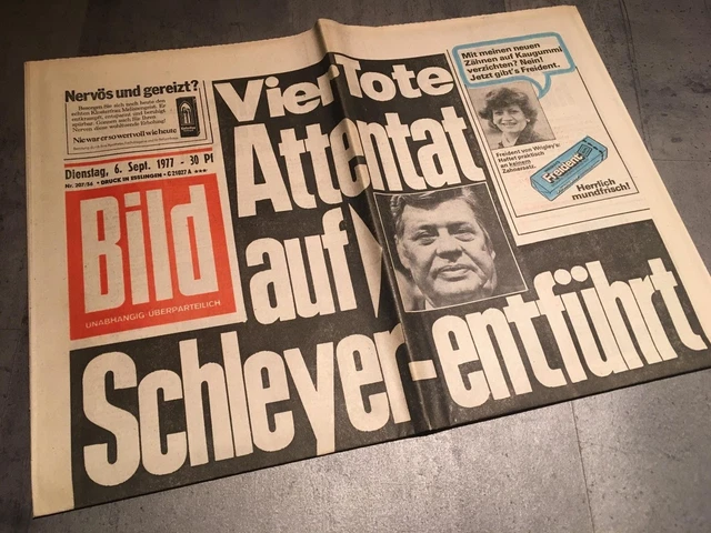 Journal BILD Du 28.09.1977 – Enlèvement Hanns Martin Schleyer, RAF, Baader