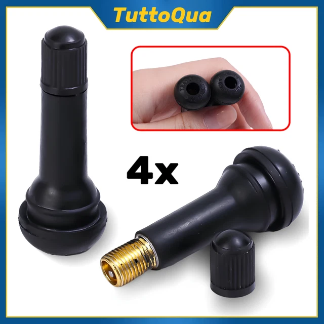 20 Valvole Tubeless Per Pneumatici Auto - TR414, Lega Di Zinco E Gomma, Nere - Foto 2