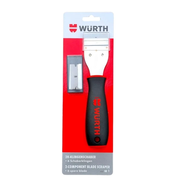 2x Würth 2K Klingenschaber Mit 12 Klingen Kochfeldschaber Glasschaber