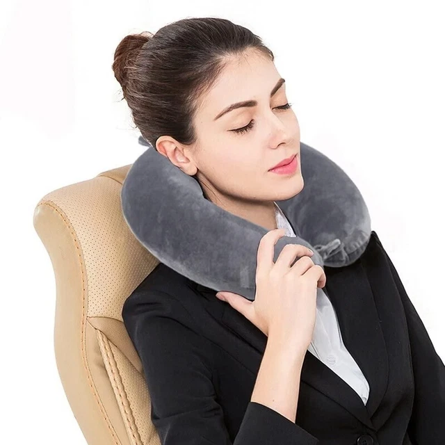 Pillow Neck Travel Support Head Memory Foam Cushion Airplane Inflatable Rest New