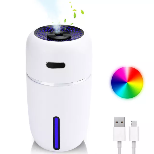 200ml Portable USB LED Mini Car Home Humidifier Aroma Oil Diffuser Mist Purifier 2
