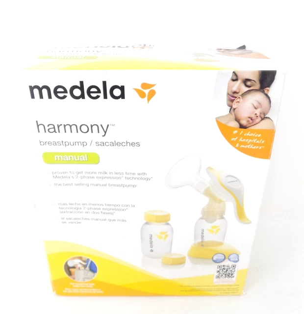 Medela Manual Breast Milk pump w/ Flex Shields Harmony Single Hand FREE