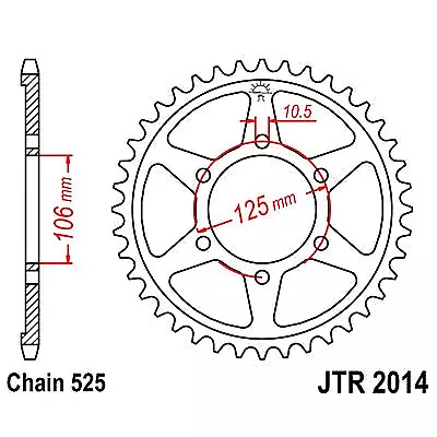 JT SPROCKETS Corona plato transmision trasero