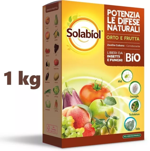 Zeolite Polvere Di Roccia 1 Kg Solabiol Bayer 100% Biologica Antiparassitario