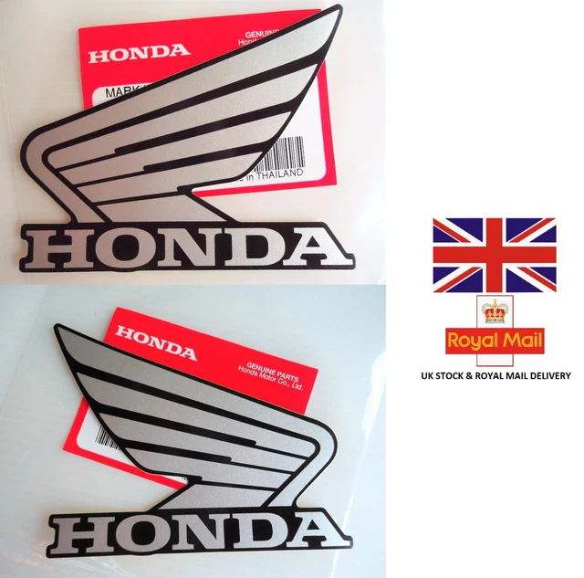 HONDA GENUINE STICKERS Decal Tank Decal Wing Sticker 100mm SILVER