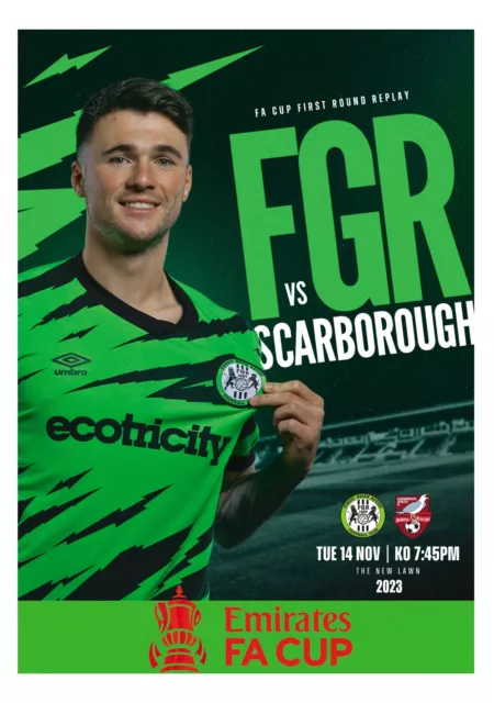 FOREST GREEN ROVERS v SCARBOROUGH 14 November 2023 Emirates FA Cup FAN 8 pg